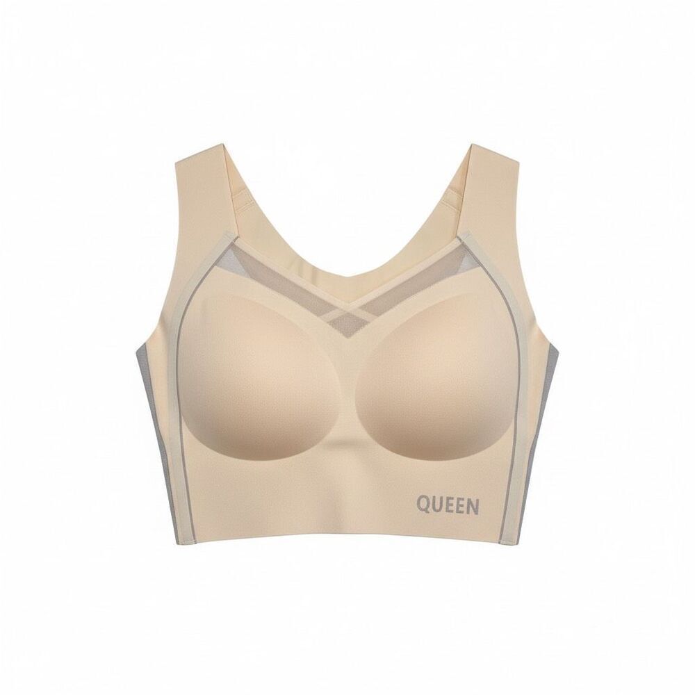 No Brand Sports Bra No Wires Seamless nude Sz L NWOT